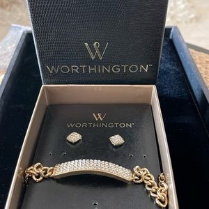 Worthinhton bracelet and earrings set.